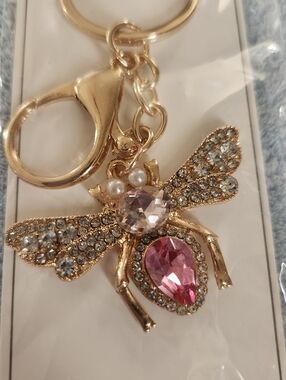 Nicole Bee Bag Charm / Keychain Gold-tone
